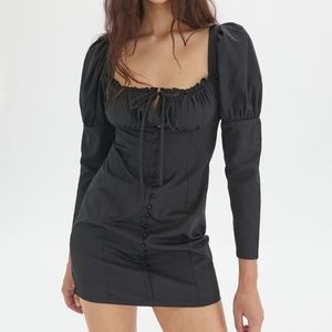NWT UO Eggie Zen Button Dress - Black - Size: S
